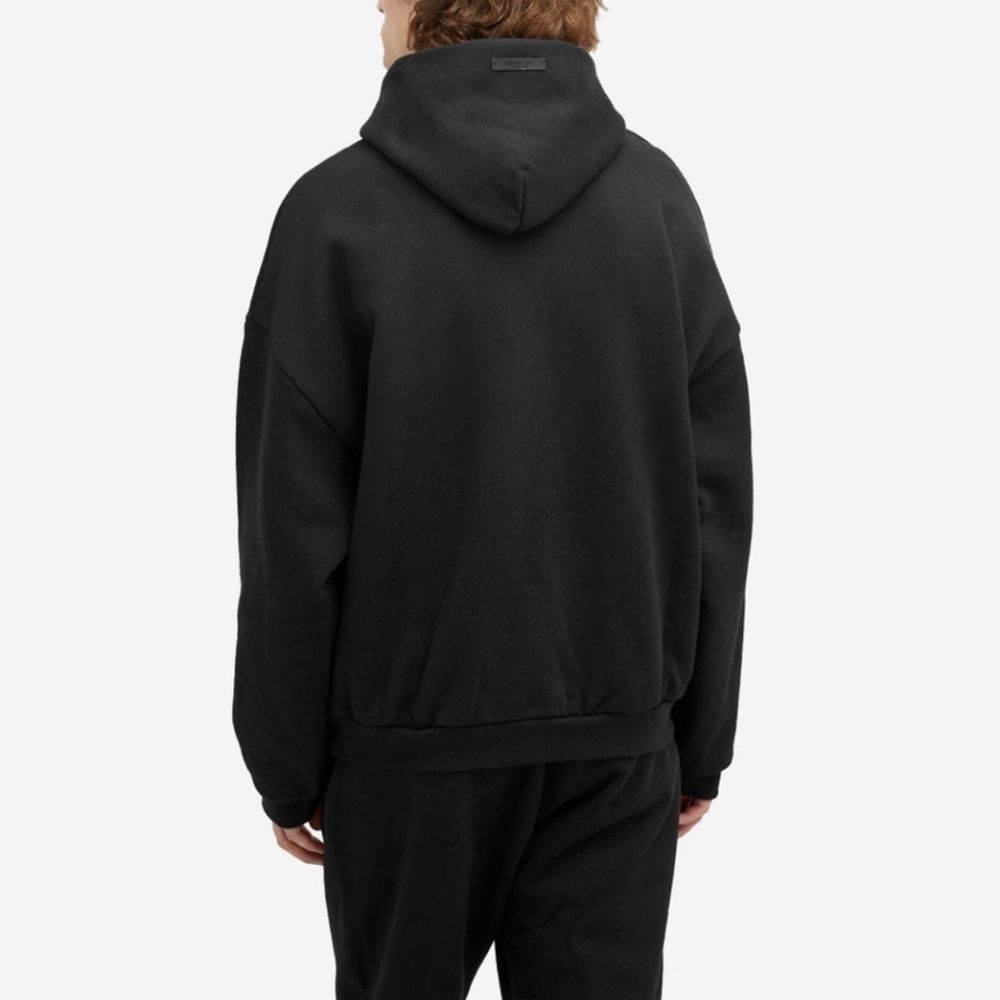 Fear of God ESSENTIALS Men's Fleece Hoodie in Black - Picture 3 of 8